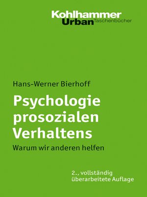 cover image of Psychologie prosozialen Verhaltens